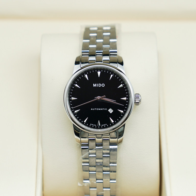 【自营】中古未使用美度贝伦赛丽系列女表机械手表瑞士腕表黑盘,淘宝优惠券,粉丝福利购,淘宝优惠卷