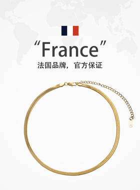 金色骨项链女轻奢高级感不掉色