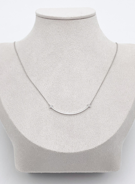 【自营】中古99新蒂芙尼T系列18K白金微笑项链小号项链笑脸送礼物