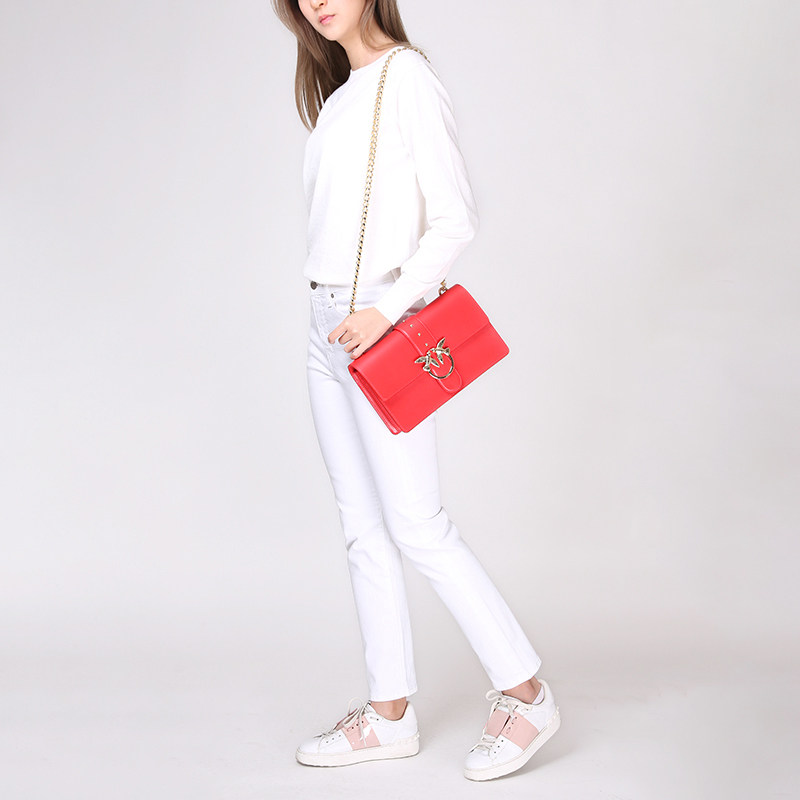 【直营】pinko女士牛皮燕子单肩包 天猫国际时尚直营女士包袋