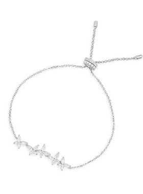 【自营】蝴蝶手链可调节95银AB4536OX品牌直供官方联保