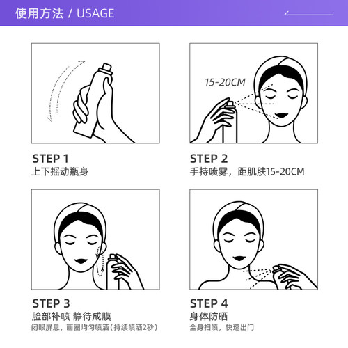 【自营】RE:CIPE/玥之秘水晶防晒喷雾150ml*2防水防汗隔离女全身 - 图2