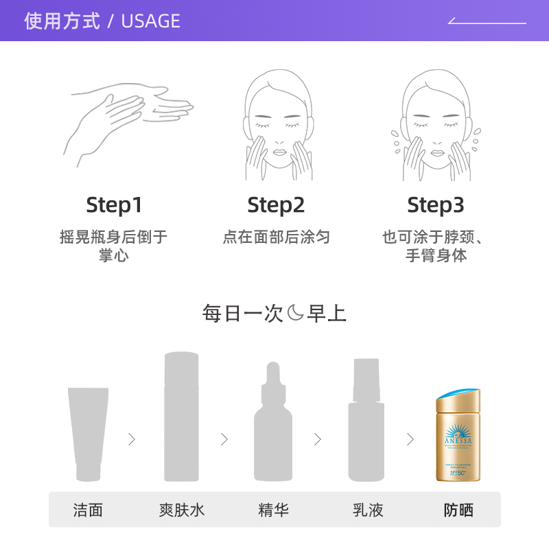 【自營】ANESSA安熱沙安耐曬防曬霜小金瓶60ml清爽保濕隔離全身女_天貓國際自營妙顏社_美容護膚_美體_精油