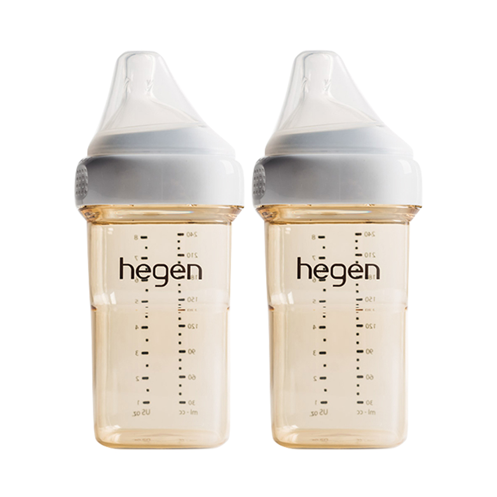 【自营】【现货】hegen婴儿PPSU奶瓶240ML*2新生防胀气母乳宽口径 - 图0