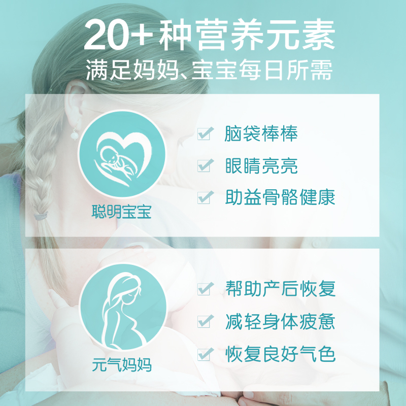 【自营】Elevit澳洲爱乐维哺乳期黄金素叶黄素维生素孕妇产后60*2 - 图2