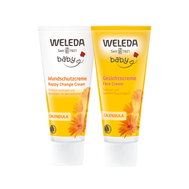 【自营】weleda维蕾德金盏花婴儿护臀膏75ml+金盏花面霜50ml