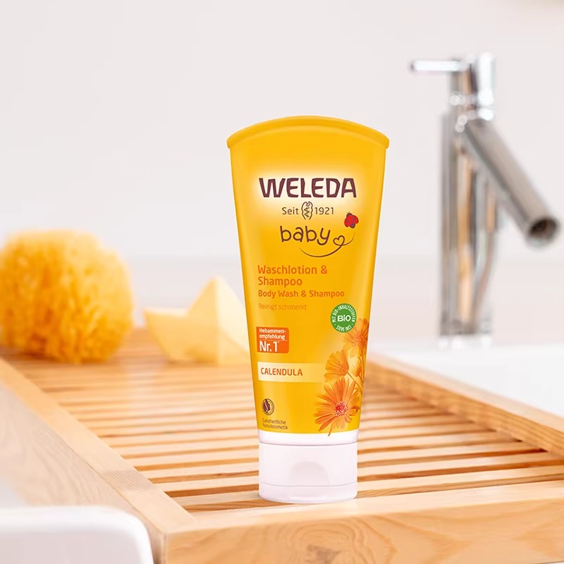 【自营】Weleda维蕾德金盏花宝宝洗护二合一沐浴洗发沐浴露两支装