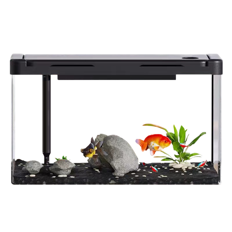 超白鱼缸桌面中小型造景水草金鱼乌龟缸家用客厅自循环生态水族箱 - 图3