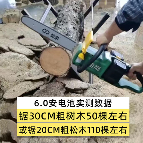 湘利锂电电链锯充电式电锯大功率家用锯柴手持户外链锯砍树伐木锯 - 图1