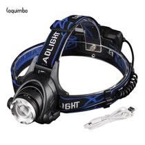 4000 4000 Lumens XML T6 USB Rechargeable Headlamp 3 Mod