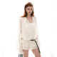 SINGLE MOMENT 26SS ແຟຣນຊ໌ commuting loose casual necked buttoned blouse top skirt suit pants