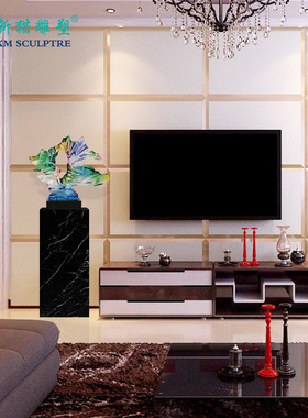 彩色树脂艺术品雕塑玄关装饰品摆件酒店会所样板房现代家居陈设品