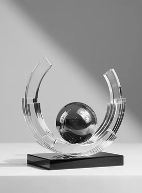 现代创意简约异形水晶摆件客厅卧室会所样板间水晶摆件