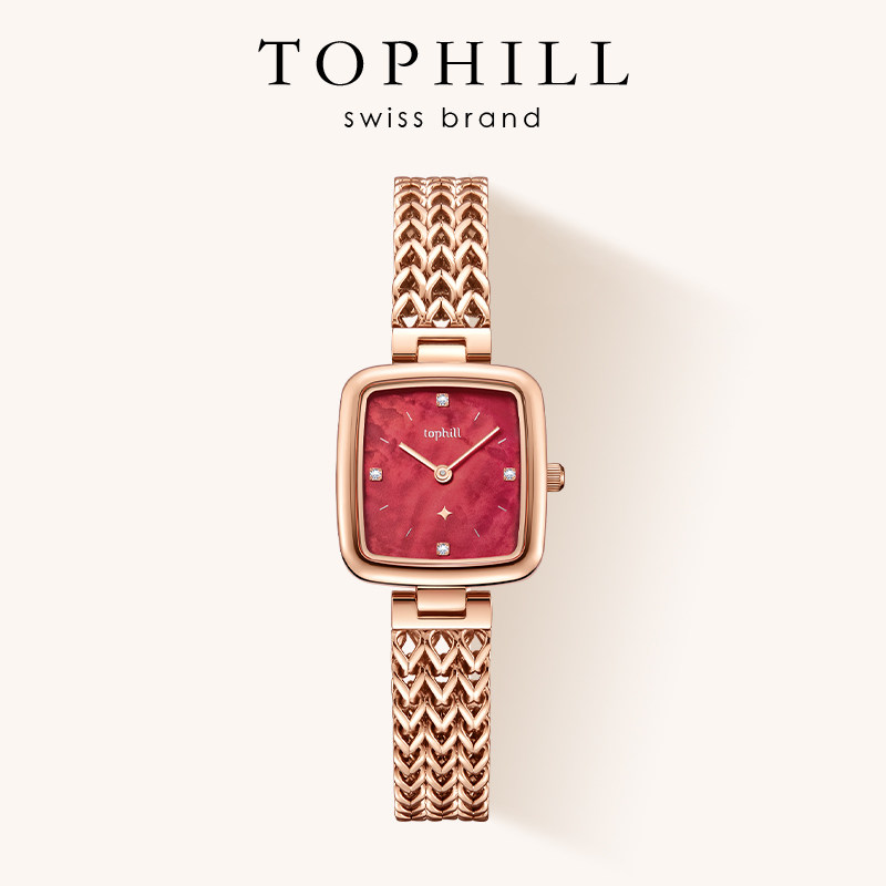 拓非2022新款小绿女士石英瑞士手表 tophill拓非国产腕表