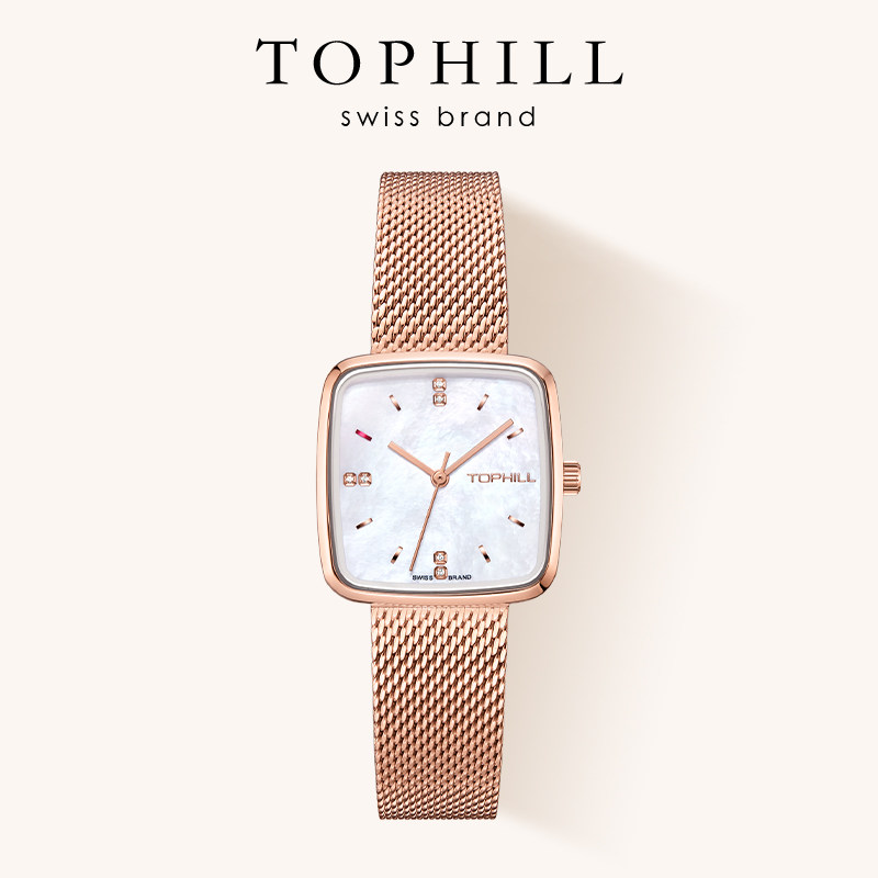 拓非2022新款小绿女士石英瑞士手表 tophill拓非国产腕表