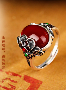 TANGFLOW红莲花民族风小众做旧女