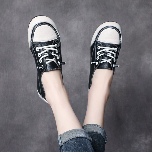 Чехол, обувь, кроссовки, туфли для отдыха, коллекция 2021, тренд сезона, из натуральной кожи, в корейском стиле, мягкая подошва