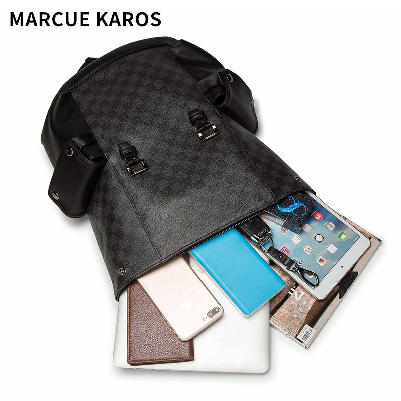 mk商务休闲电脑包潮牌夏季真皮背包 partyplus双肩背包