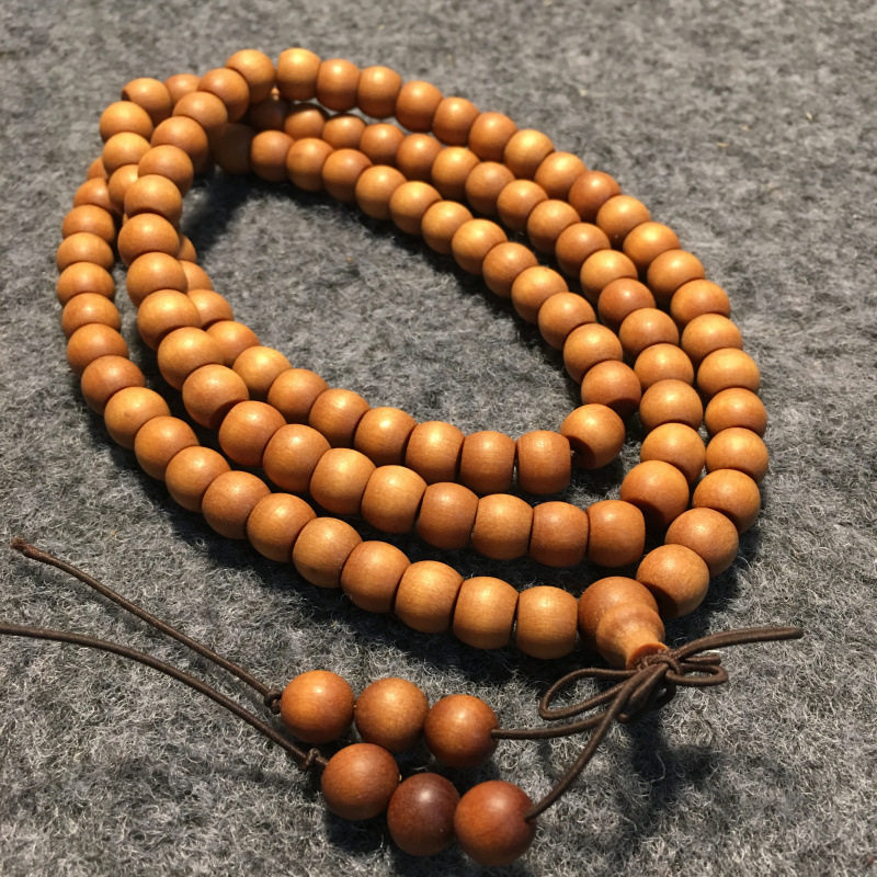 巴布亚老檀香7*9mm苹果圆08颗手串 钻碎恋珠宝手链