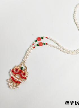 喜庆璎珞流苏新款长配饰手工项链