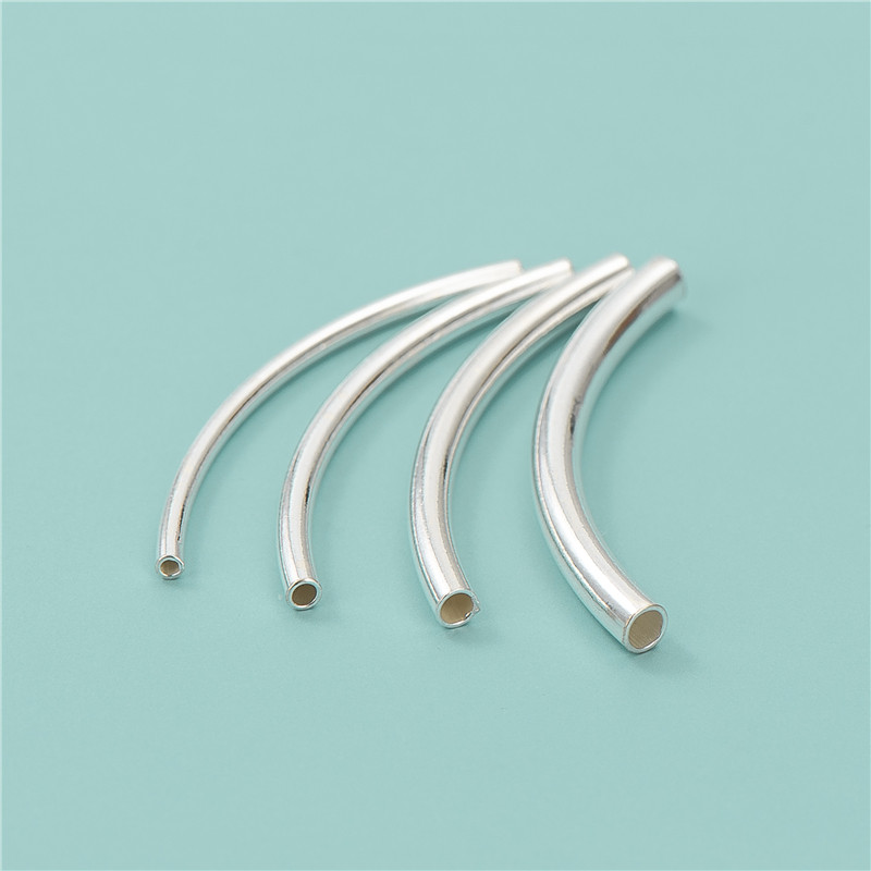 diy素银配件 手工制作编绳串珠手链加工手串光面弯管,淘宝优惠券,粉丝福利购,淘宝优惠卷