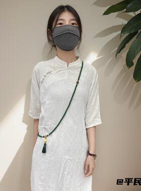 禅服斜跨璎珞挂件长项链气质斜挎