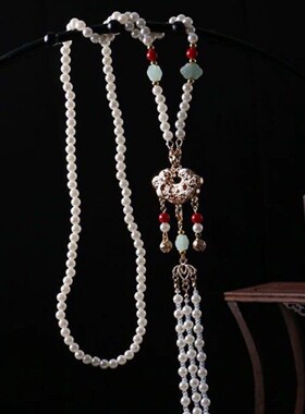 加长款璎珞汉服古风配饰宫廷覆古