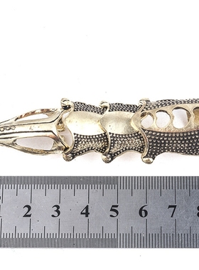 弯曲手指套cos 饰品道具恶魔手指关节可调节金属利爪套铠甲假手指