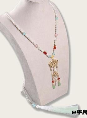 颈饰吊坠搭配复古璎珞明制新中式