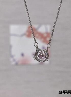 kiy轻奢小众吊坠镶钻项链设计感