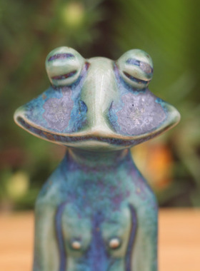 陶瓷窑变钧釉禅定家居中式风摆件