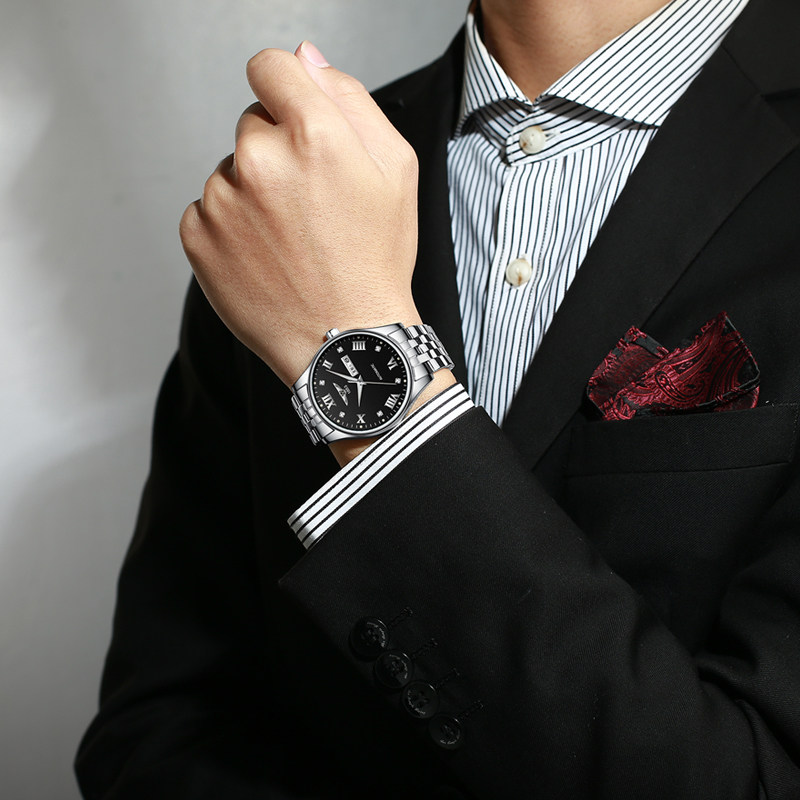 正品瑞士全自动2019新款商务机械表 意卡伊国产腕表