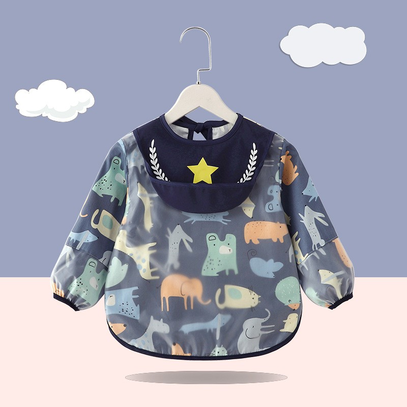 Baby smock, thin reverse-fitting children's bib