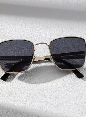 明星网红同款太阳镜复古蒸汽朋克金属风嘻哈个性弹簧腿遮阳墨镜