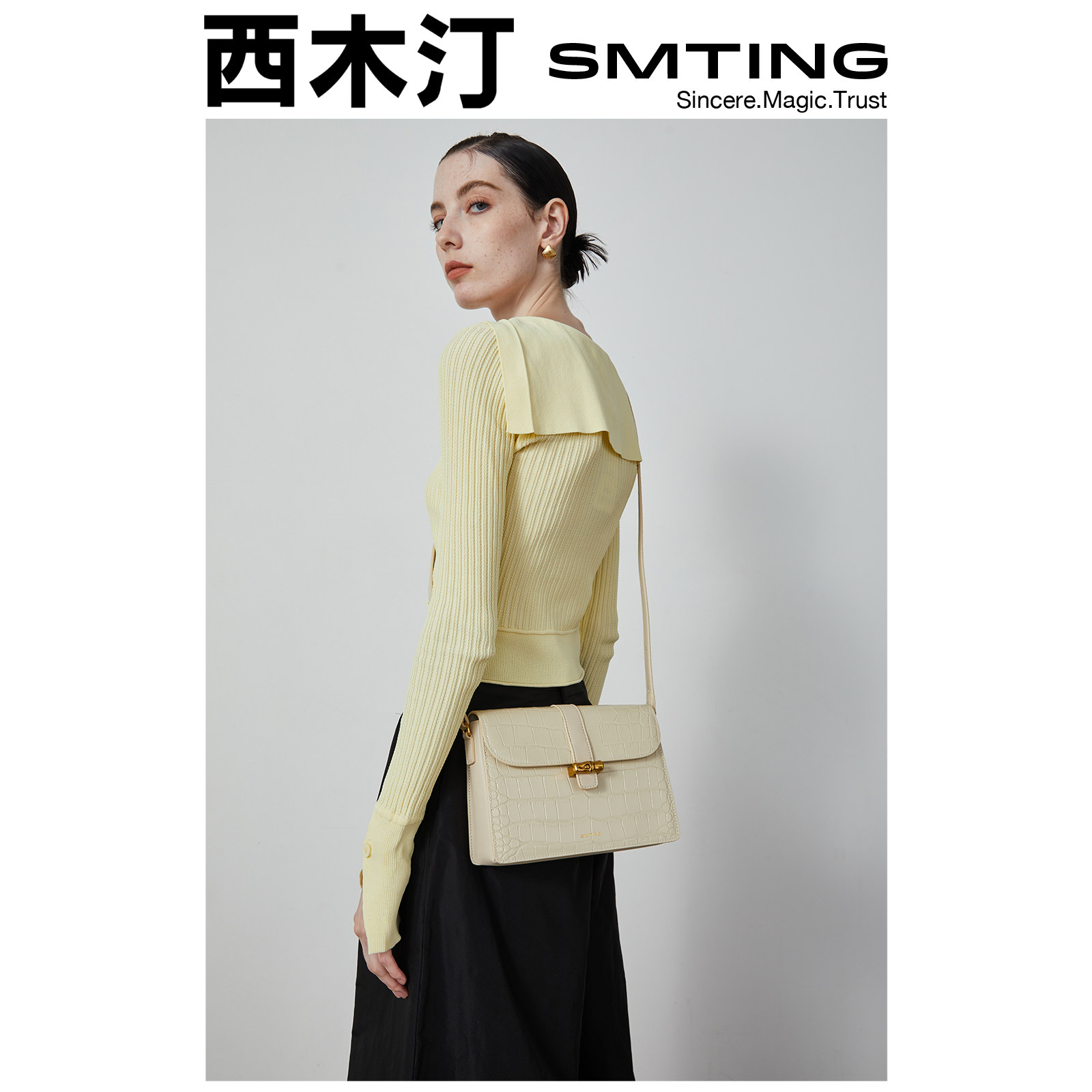 西木汀鳄鱼纹手提小方包女高级感复古单肩腋下包小众百搭斜挎包包,淘宝优惠券,粉丝福利购,淘宝优惠卷