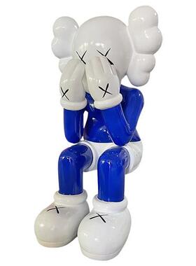 网红大摆件克莱因蓝落地芝麻街公仔玻璃钢客厅潮玩雕塑装饰