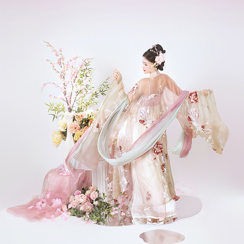 清仓现货异志阁原创改良汉服【粉黛】女款诃子裙粉色夏大袖衫仙气,淘宝优惠券,粉丝福利购,淘宝优惠卷