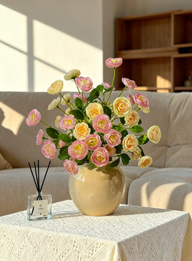 ins泡芙小露莲仿真花摆件