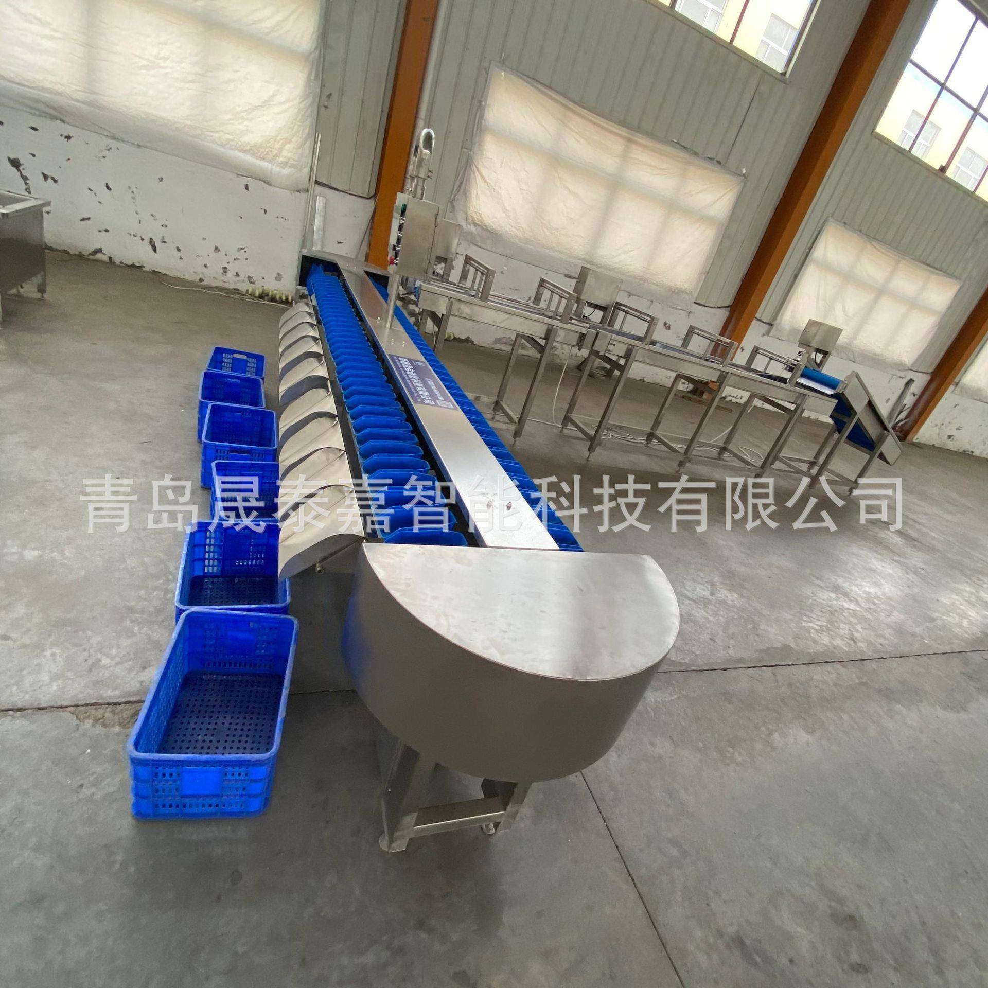 厂家供应水产重量分选机鸡翅料盒式分拣机全自动称重分选设备 - 图0
