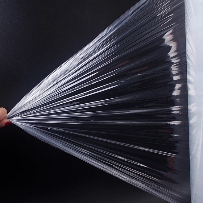 50cm缠绕膜工业打包膜透明pe大卷保鲜膜拉伸膜打包膜加粘整箱批发 - 图1