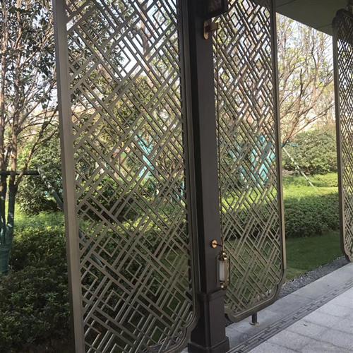 园林金属屏风承接售楼部门楼不锈钢装饰景观廊架钢结构焊接工程 - 图0