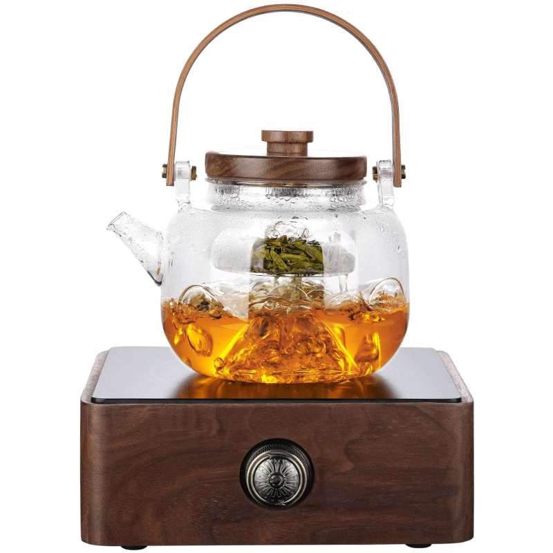 电陶炉煮茶器全玻璃煮茶壶烧水壶白茶家用自动蒸汽煮茶炉花茶壶