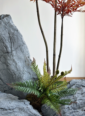 仿真青龙石造景橱窗纹理清晰