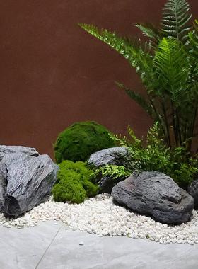 仿真pu石头绿植造景雕塑道具