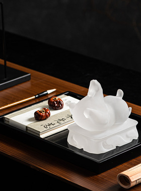 马摆件透明树脂开业礼物