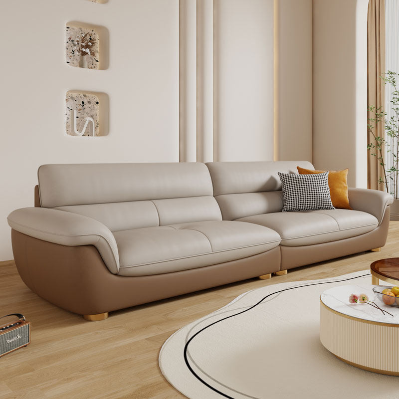 头层牛皮客厅轻奢简约现代真皮沙发 岚瑟琳皮艺沙发