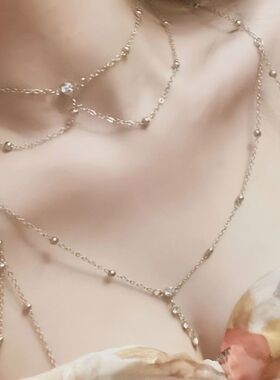 纯欲风项链女ins小众百搭轻奢辣妹风新款胸链身体链性感吊带配饰