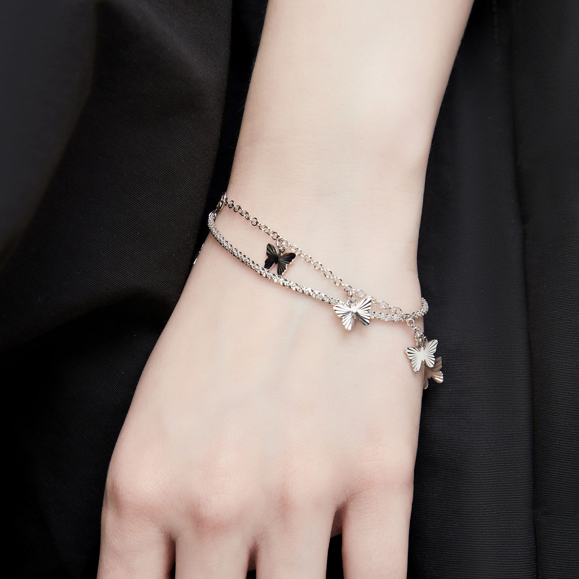 mmagpyxasa安娜苏伊甸园蝴蝶银手链 MMAGPY手链