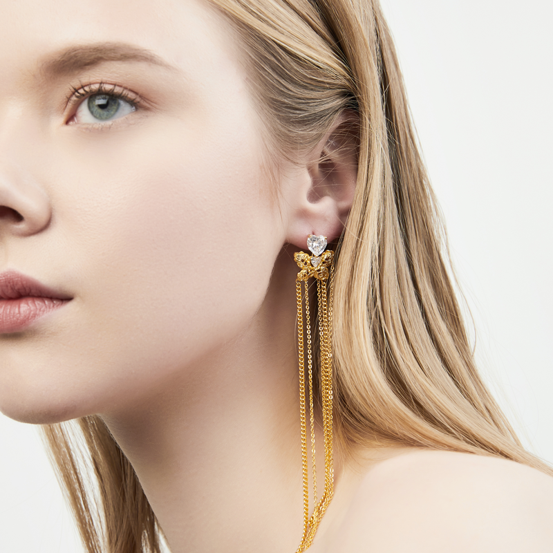 mmagpyx asa安娜苏蕾丝蝴蝶耳环 MMAGPY耳环