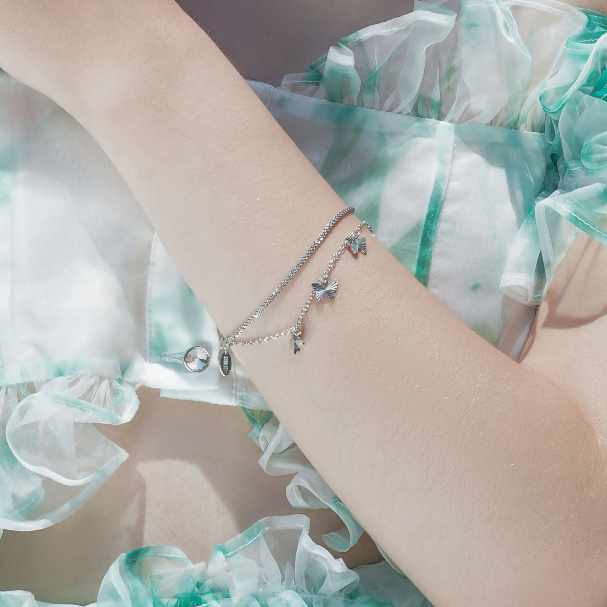 mmagpyxasa安娜苏伊甸园蝴蝶银手链 MMAGPY手链